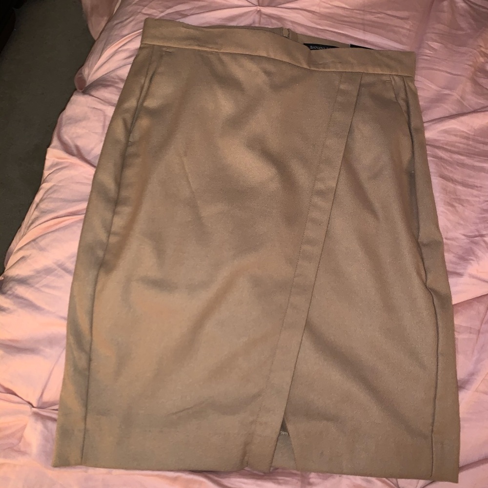 Tan Petite Banana Republic Pencil Skirt